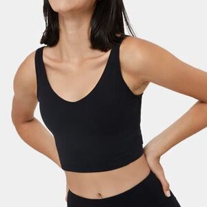 Halara Cloudful Women's Black Padded Cropped Yoga Tank Top Size XL